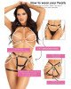 Комплект із перлинами Leg Avenue Faux Pearl Halter Harness S