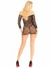 Сукня-сітка з сердечками Leg Avenue Heart net mini dress Black, зав'язки, відкриті плечі, One Size Сукня-сітка з сердечками Leg Avenue Heart net mini dress Black, зав'язки, відкриті плечі, One Size