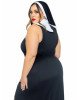 Костюм монашки-грішниці Leg Avenue Sultry Sinner 1X-2X, сукня, головний убір, комір