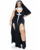 Костюм монашки-грішниці Leg Avenue Sultry Sinner 1X-2X, сукня, головний убір, комір