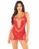 Сукня Leg Avenue Lace and Net Mini Dress with Dual Strap One Size, Red Сукня Leg Avenue Lace and Net Mini Dress with Dual Strap One Size, Red