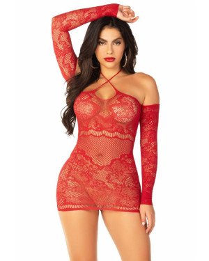 Сукня Leg Avenue Seamless Off The Shoulder Mini Dress One Size, Red