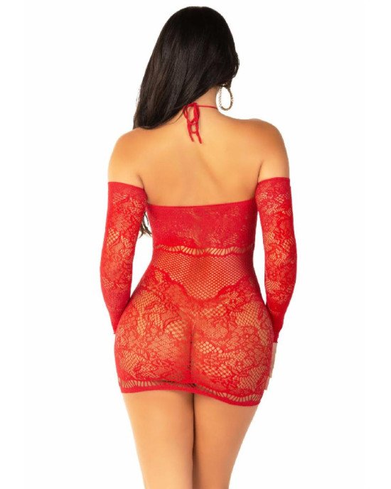 Сукня Leg Avenue Seamless Off The Shoulder Mini Dress One Size, Red
