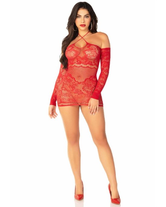 Сукня Leg Avenue Seamless Off The Shoulder Mini Dress One Size, Red