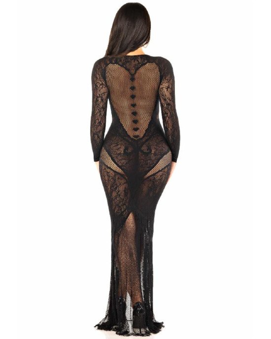 Сукня Leg Avenue Lace and Net Bodycon Gown One Size, Black
