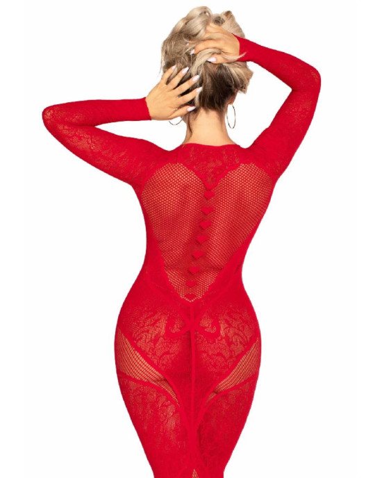 Сукня Leg Avenue Lace and Net Bodycon Gown One Size, Red Сукня Leg Avenue Lace and Net Bodycon Gown One Size, Red