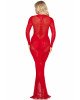 Сукня Leg Avenue Lace and Net Bodycon Gown One Size, Red Сукня Leg Avenue Lace and Net Bodycon Gown One Size, Red