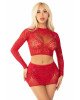 Комплект Leg Avenue Rhinestone Crop Top and Mini Skirt One Size, Red Комплект Leg Avenue Rhinestone Crop Top and Mini Skirt One Size, Red