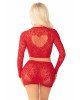 Комплект Leg Avenue Rhinestone Crop Top and Mini Skirt One Size, Red Комплект Leg Avenue Rhinestone Crop Top and Mini Skirt One Size, Red