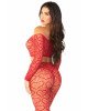 Комплект Leg Avenue Off The Shoulder Top and Footless Tights One Size, Red Комплект Leg Avenue Off The Shoulder Top and Footless Tights One Size, Red