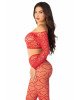 Комплект Leg Avenue Off The Shoulder Top and Footless Tights One Size, Red Комплект Leg Avenue Off The Shoulder Top and Footless Tights One Size, Red