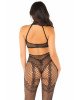 Бодістокінг Leg Avenue Crotchless Bodystocking with Heart One Size, Black