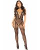 Бодістокінг Leg Avenue Crotchless Bodystocking with Heart One Size, Black