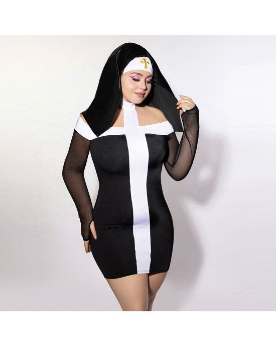 Еротичний костюм монашки JSY P61130 Plus Size Еротичний костюм монашки JSY P61130 Plus Size