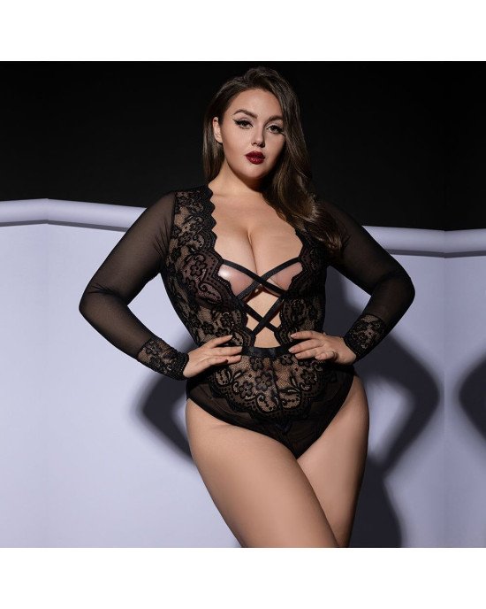 Боді JSY P61139 Black Plus Size