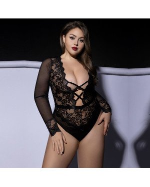 Боді JSY P61139 Black Plus Size