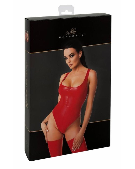 Боді Noir Handmade F352 Red powerwetlook body - L Боді Noir Handmade F352 Red powerwetlook body - L