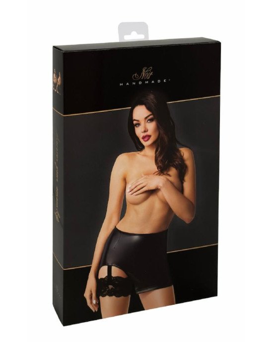Спідниця Noir Handmade F345 Powerwetlook skirt with garter - XL