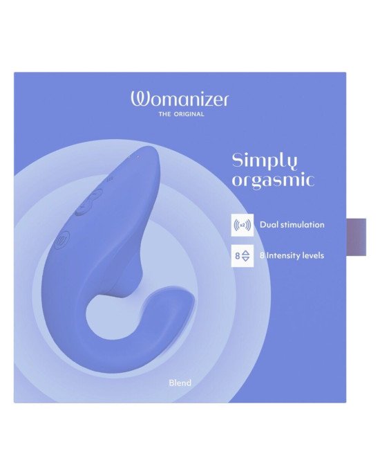 Вакуумний кліторальний стимулятор Womanizer Blend Vibrant Blue Вакуумний кліторальний стимулятор Womanizer Blend Vibrant Blue