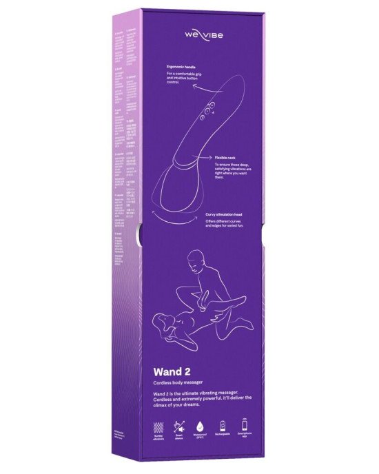 Смарт-вібромасажер We-Vibe Wand 2 Purple, дуже потужний, функція Smart Silence Смарт-вібромасажер We-Vibe Wand 2 Purple, дуже потужний, функція Smart Silence