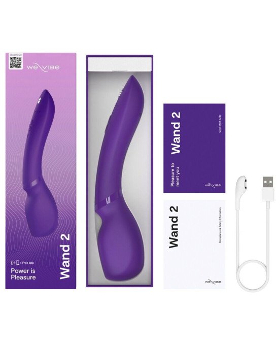 Смарт-вібромасажер We-Vibe Wand 2 Purple, дуже потужний, функція Smart Silence Смарт-вібромасажер We-Vibe Wand 2 Purple, дуже потужний, функція Smart Silence