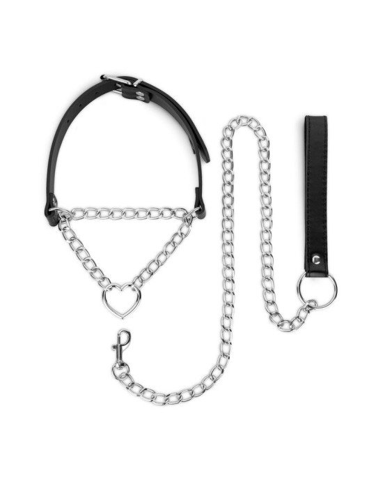 Нашийник з повідцем Bedroom Fantasies: Collar with Chain - Silver Нашийник з повідцем Bedroom Fantasies: Collar with Chain - Silver