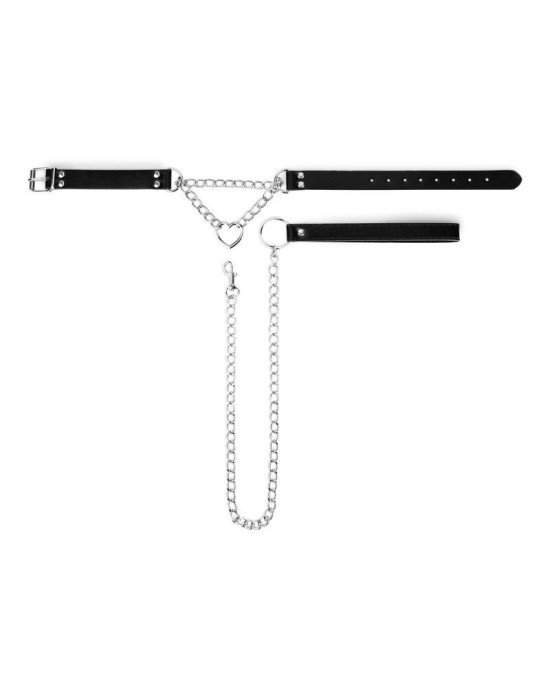 Нашийник з повідцем Bedroom Fantasies: Collar with Chain - Silver Нашийник з повідцем Bedroom Fantasies: Collar with Chain - Silver