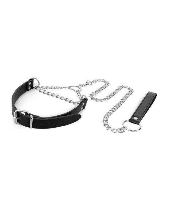 Нашийник з повідцем Bedroom Fantasies: Collar with Chain - Silver Нашийник з повідцем Bedroom Fantasies: Collar with Chain - Silver