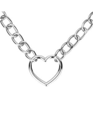 Нашийник з повідцем Bedroom Fantasies: Collar with Chain - Silver Нашийник з повідцем Bedroom Fantasies: Collar with Chain - Silver