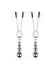 Затискачі для сосків Bedroom Fantasies: Nipple Clamps with Beaded Chain - Silver Затискачі для сосків Bedroom Fantasies: Nipple Clamps with Beaded Chain - Silver
