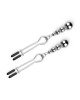 Затискачі для сосків Bedroom Fantasies: Nipple Clamps with Beaded Chain - Silver Затискачі для сосків Bedroom Fantasies: Nipple Clamps with Beaded Chain - Silver