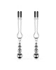 Затискачі для сосків Bedroom Fantasies: Nipple Clamps with Beaded Chain - Silver Затискачі для сосків Bedroom Fantasies: Nipple Clamps with Beaded Chain - Silver