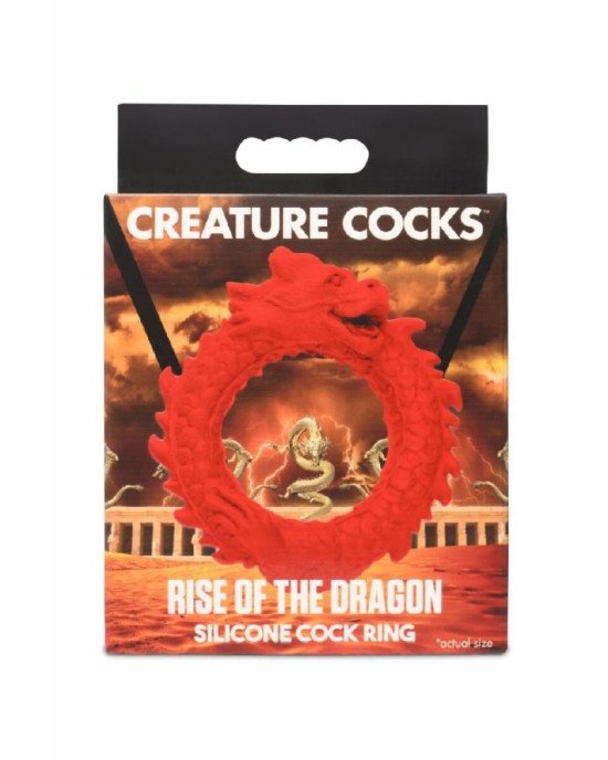 Ерекційне кільце Creature Cocks Rise of the Dragon Silicone Penis Ring - Red Ерекційне кільце Creature Cocks Rise of the Dragon Silicone Penis Ring - Red