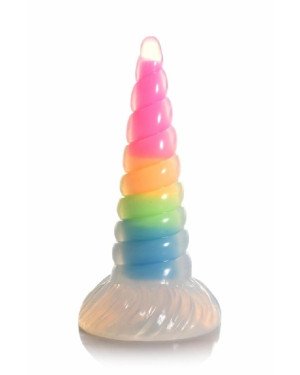Фентезійний фалоімітатор Creature Cocks Luminescent Rainbow Silicone Dildo