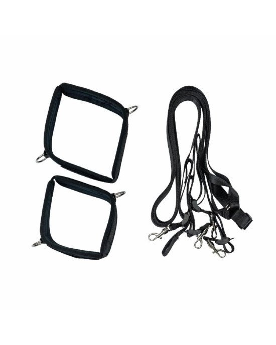 Розтяжка на ліжко Punishment - 5-Piece Bed Restraint Kit - Black Розтяжка на ліжко Punishment - 5-Piece Bed Restraint Kit - Black