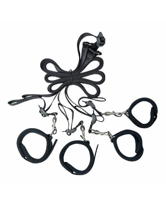 Розтяжка на ліжко Punishment - 5-Piece Bed Restraint Kit - Black Розтяжка на ліжко Punishment - 5-Piece Bed Restraint Kit - Black