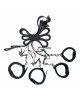 Розтяжка на ліжко Punishment - 5-Piece Bed Restraint Kit - Black Розтяжка на ліжко Punishment - 5-Piece Bed Restraint Kit - Black