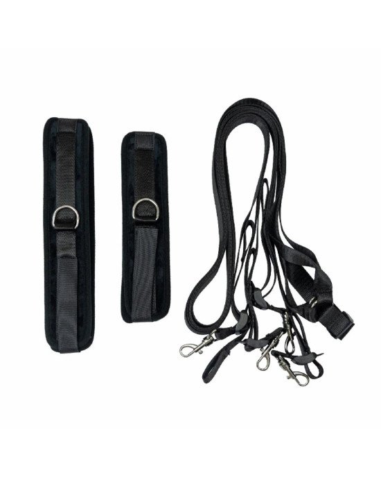 Розтяжка на ліжко Punishment - 5-Piece Bed Restraint Kit - Black Розтяжка на ліжко Punishment - 5-Piece Bed Restraint Kit - Black