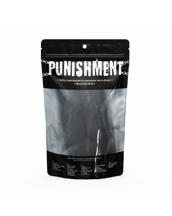 Фіксатори для руки і стегна Punishment - Thigh to Wrist Restraints - Black