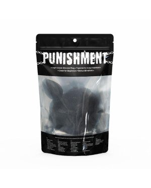 Анальна пробка з хвостом Punishment - Bunny Tail Silicone Anal Plug - Black