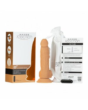 Фалоімітатор Naked Addiction - 8″ Silicone Dual Density Dildo Vanilla, віброкуля в подарунок Фалоімітатор Naked Addiction - 8″ Silicone Dual Density Dildo Vanilla, віброкуля в подарунок