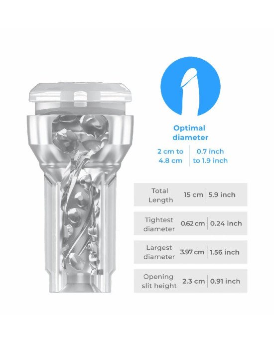 Мастурбатор Kiiroo Feel Pocket Crystal сумісний з PowerBlow Мастурбатор Kiiroo Feel Pocket Crystal сумісний з PowerBlow