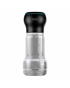 Мастурбатор Kiiroo Feel Pocket Crystal зі всмоктувальною інтерактивною насадкою PowerBlow Combo Set
