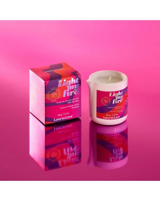 Масажна свічка Love To Love LIGHT MY FIRE Coconut (65 мл) Масажна свічка Love To Love LIGHT MY FIRE Coconut (65 мл)