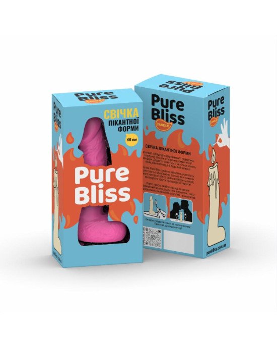 Свічка у вигляді члена Pure Bliss BIG Pink 18 см Свічка у вигляді члена Pure Bliss BIG Pink 18 см