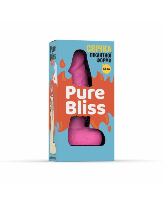 Свічка у вигляді члена Pure Bliss BIG Pink 18 см Свічка у вигляді члена Pure Bliss BIG Pink 18 см