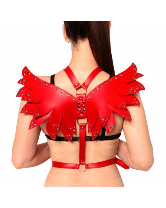 Жіноча портупея Art of Sex - Wings червона XS-M, екошкіра Жіноча портупея Art of Sex - Wings червона XS-M, екошкіра