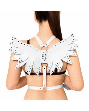 Жіноча портупея Art of Sex - Wings біла XS-M, екошкіра
