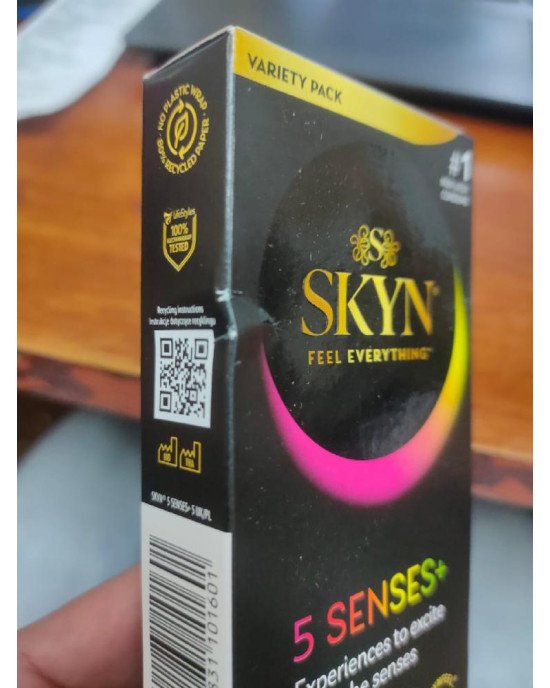 Безлатексні преміум-презервативи SKYN 5 Senses, 5 видів (5 шт) (м'яте паковання!!!) Безлатексні преміум-презервативи SKYN 5 Senses, 5 видів (5 шт) (м'яте паковання!!!)