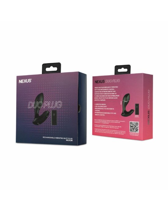 Анальна вібропробка Nexus DUO Plug Medium, пульт ДК
